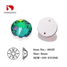 DZ 4042F 8MM Xirius Shape Round Sew on Stone DZ 4042F 8MM Xirius Shape Round Sew on Stone